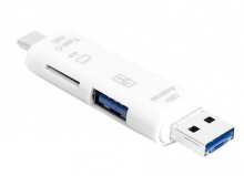 Adaptador OTG 3 en 1 Tipo-C / Micro USB / USB AD095