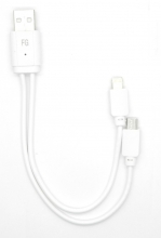 Cable Usb 2 en 1 Datos + Carga iPhone/Micro USB CAB143