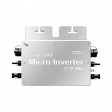 FGNS.Solar Micro Inverter 600W Grid Tie Inverter IP65  a Prueba de Agua con Control WIFI Microinversor Identificacin Automtica Inversor (Silver ) (x2 Canales)